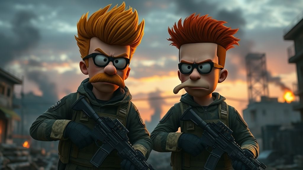 《使命召唤》癫狂联动：比维斯和巴特黑德突袭战场